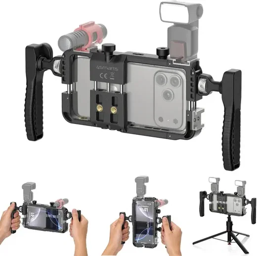 4smarts Universele Smartphone Video Houder met Draadloze Afstandsbediening Zwart afbeelding 2