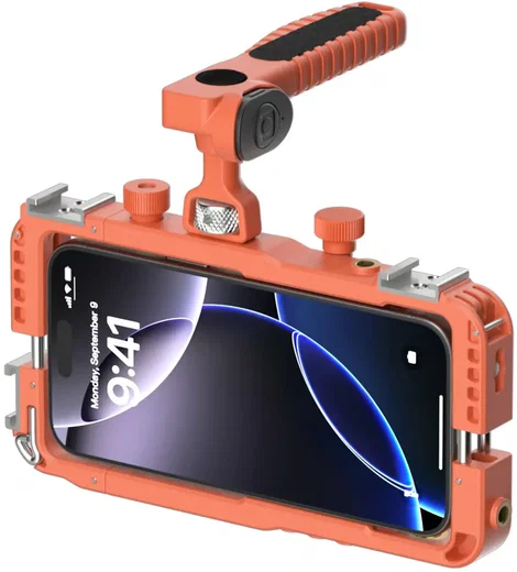 Universele Smartphone Video Rig met Draadloze Afstandsbediening Oranje afbeelding 8