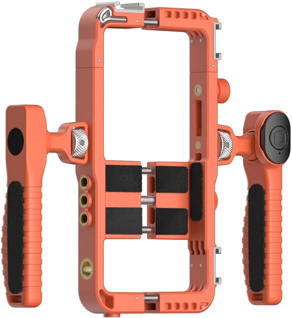 Universele Smartphone Video Rig met Draadloze Afstandsbediening Oranje afbeelding 11