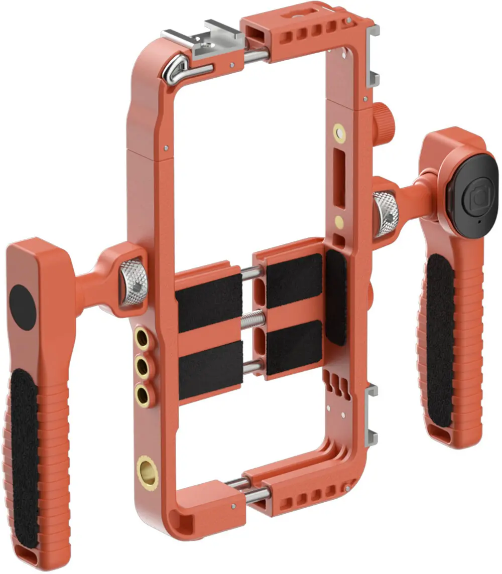 Universele Smartphone Video Rig met Draadloze Afstandsbediening Oranje afbeelding 10