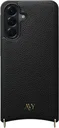 AVY Samsung Galaxy A57 Hoesje met Koord Haakjes MagSafe Leer Zwart