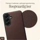 AVY Samsung Galaxy A57 Hoesje met Koord Haakjes MagSafe Leer Chocolate afbeelding 6