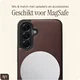 AVY Samsung Galaxy A57 Hoesje met Koord Haakjes MagSafe Leer Chocolate afbeelding 7