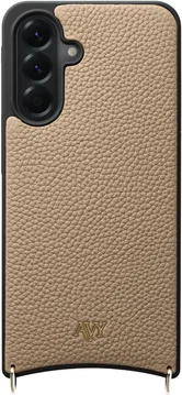 AVY Samsung Galaxy A57 Hoesje met Koord Haakjes MagSafe Leer Beige