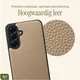 AVY Samsung Galaxy A57 Hoesje met Koord Haakjes MagSafe Leer Beige afbeelding 6