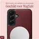 AVY Samsung Galaxy A57 Hoesje met Koord Haakjes MagSafe Leer Burgundy afbeelding 6
