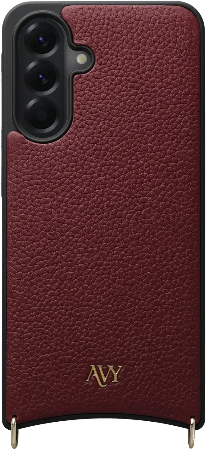AVY Samsung Galaxy A57 Hoesje met Koord Haakjes MagSafe Leer Burgundy afbeelding 1