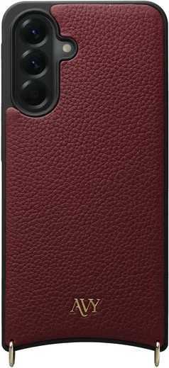 AVY Samsung Galaxy A57 Hoesje met Koord Haakjes MagSafe Leer Burgundy afbeelding 1