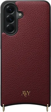 AVY Samsung Galaxy A57 Hoesje met Koord Haakjes MagSafe Leer Burgundy