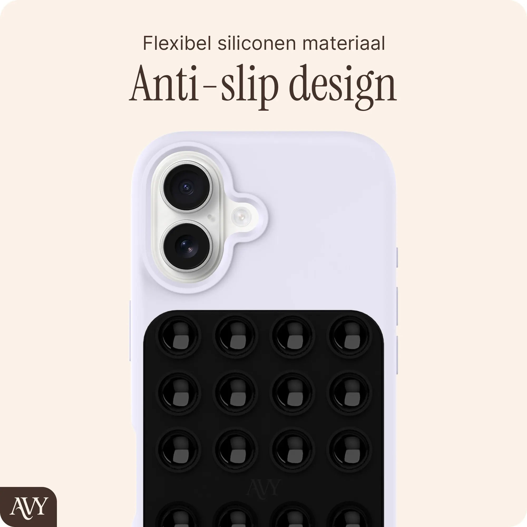 AVY Liquid Silicone MagSafe Zuignap Telefoonsticker / Telefoonhouder Zwart afbeelding 4