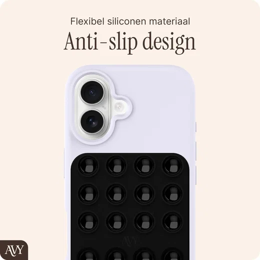 AVY Liquid Silicone MagSafe Zuignap Telefoonsticker / Telefoonhouder Zwart afbeelding 4