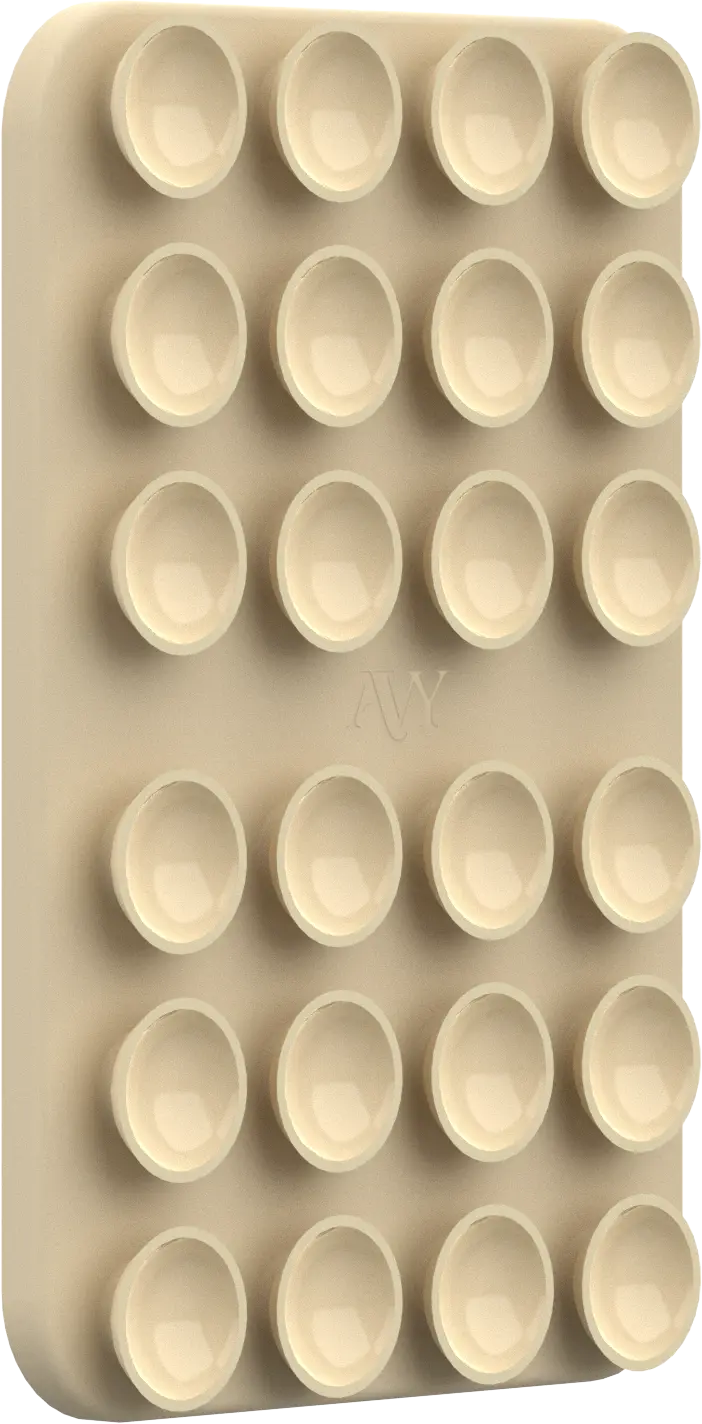 AVY Liquid Silicone MagSafe Zuignap Telefoonsticker / Telefoonhouder Beige afbeelding 7