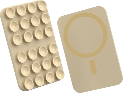 AVY Liquid Silicone MagSafe Zuignap Telefoonsticker / Telefoonhouder Beige afbeelding 10