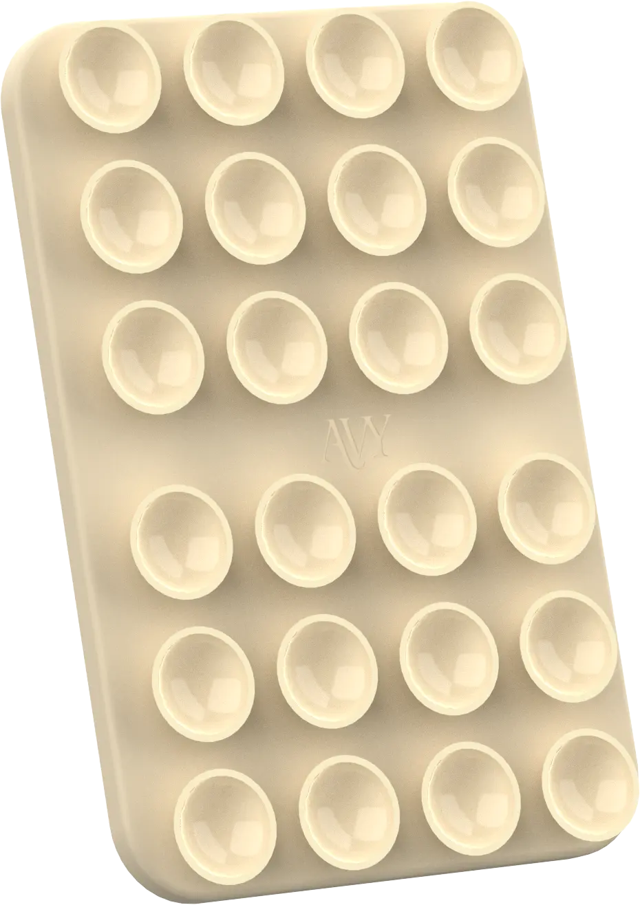 AVY Liquid Silicone MagSafe Zuignap Telefoonsticker / Telefoonhouder Beige afbeelding 8