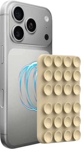 AVY Liquid Silicone MagSafe Zuignap Telefoonsticker / Telefoonhouder Beige afbeelding 6