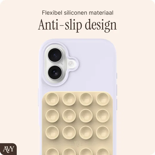 AVY Liquid Silicone MagSafe Zuignap Telefoonsticker / Telefoonhouder Beige afbeelding 4