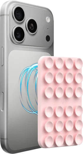 AVY Liquid Silicone MagSafe Zuignap Telefoonsticker / Telefoonhouder Roze afbeelding 6