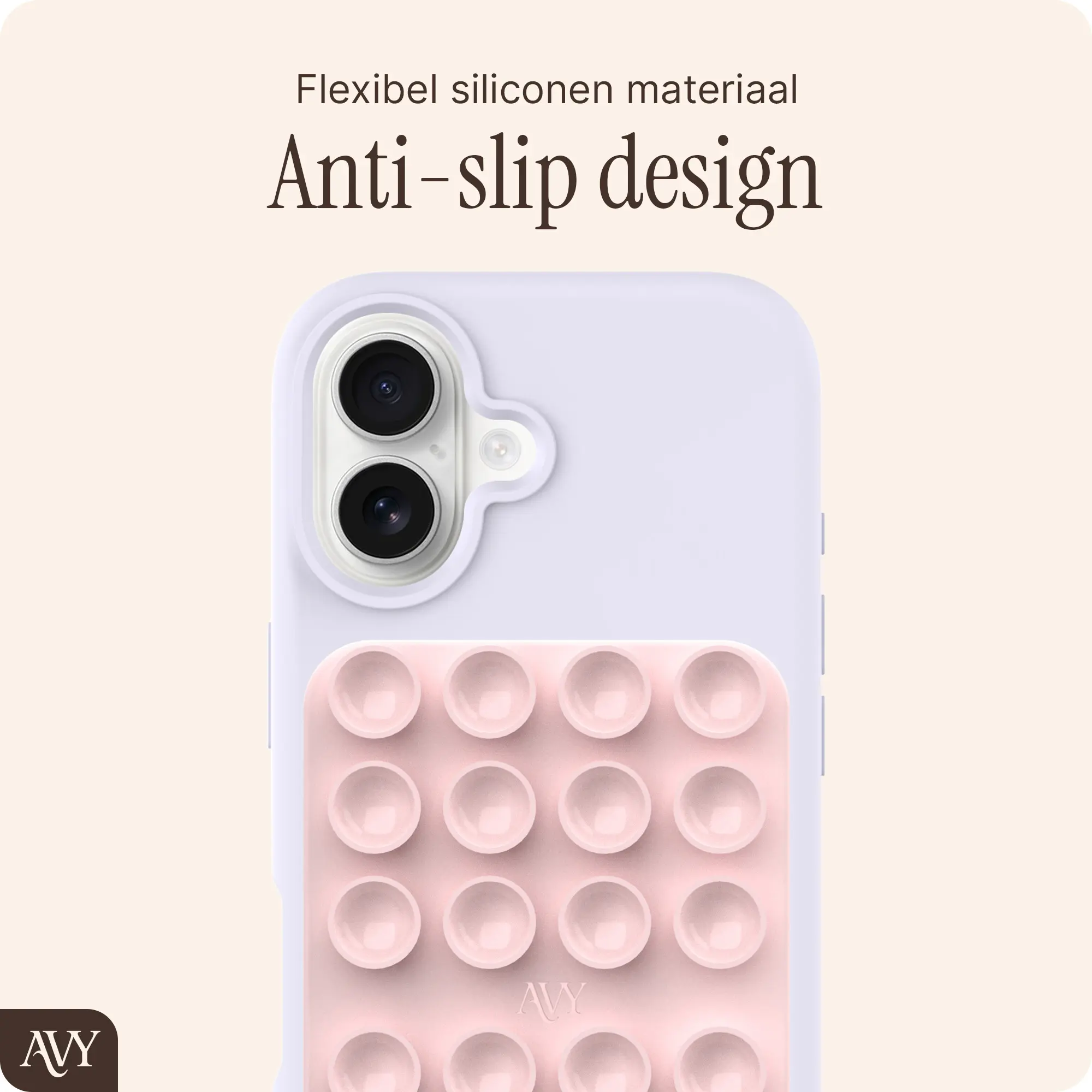 AVY Liquid Silicone MagSafe Zuignap Telefoonsticker / Telefoonhouder Roze afbeelding 4