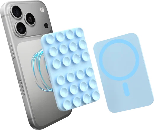 AVY Liquid Silicone MagSafe Zuignap Telefoonsticker / Telefoonhouder Blauw afbeelding 5