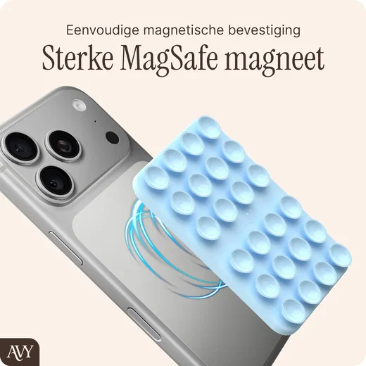 AVY Liquid Silicone MagSafe Zuignap Telefoonsticker / Telefoonhouder Blauw afbeelding 2