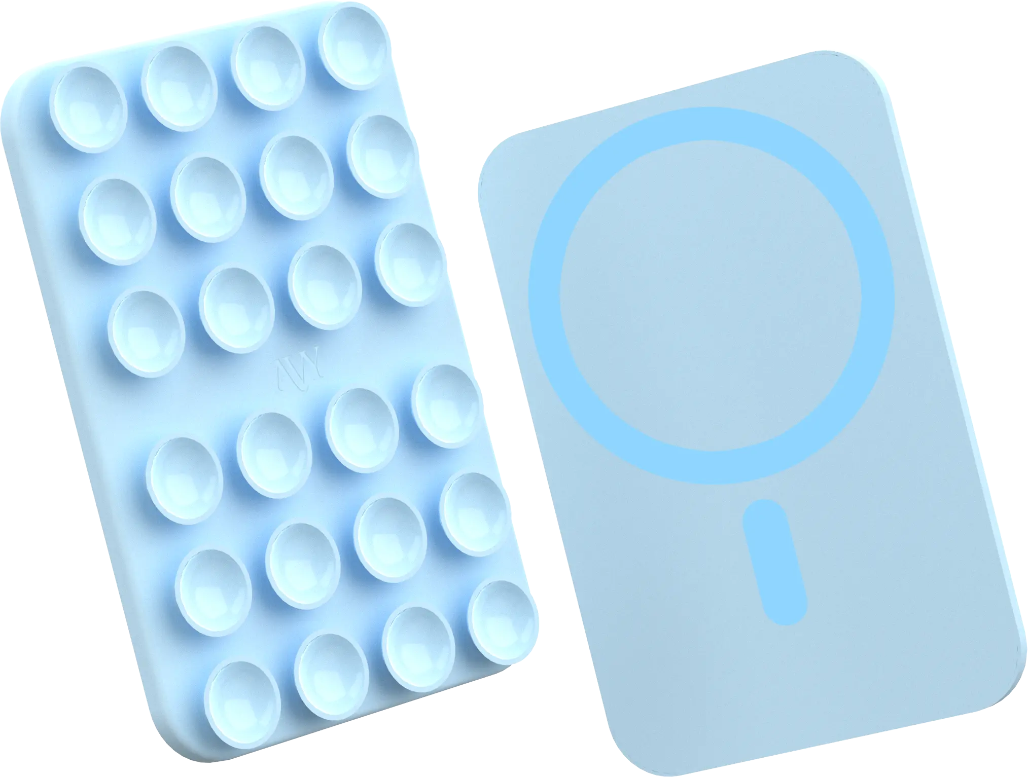 AVY Liquid Silicone MagSafe Zuignap Telefoonsticker / Telefoonhouder Blauw afbeelding 10