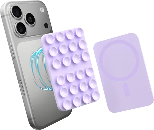 AVY Liquid Silicone MagSafe Zuignap Telefoonsticker / Telefoonhouder Paars afbeelding 5