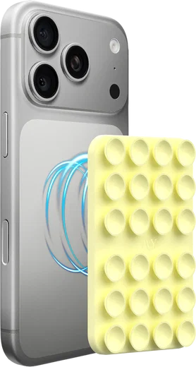 AVY Liquid Silicone MagSafe Zuignap Telefoonsticker / Telefoonhouder Geel afbeelding 6