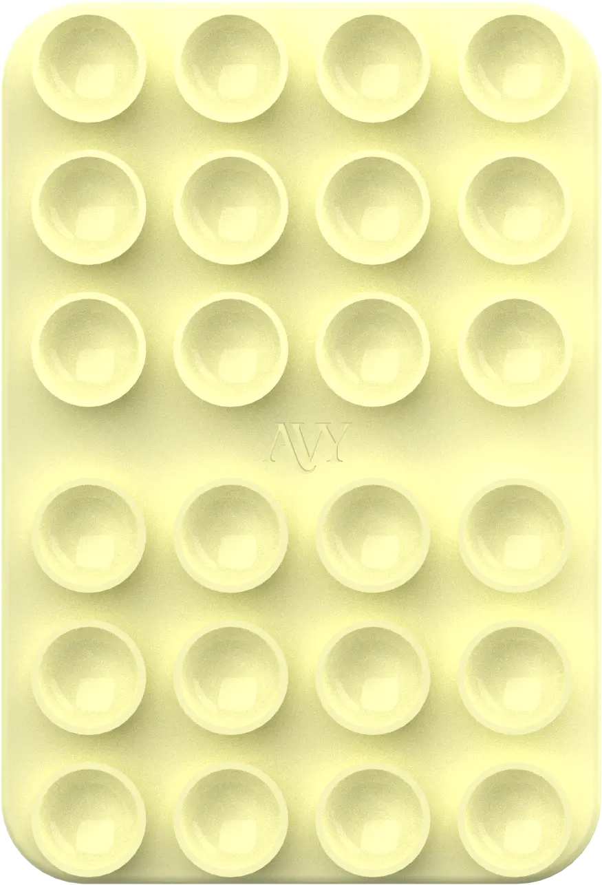 AVY Liquid Silicone MagSafe Zuignap Telefoonsticker / Telefoonhouder Geel afbeelding 1