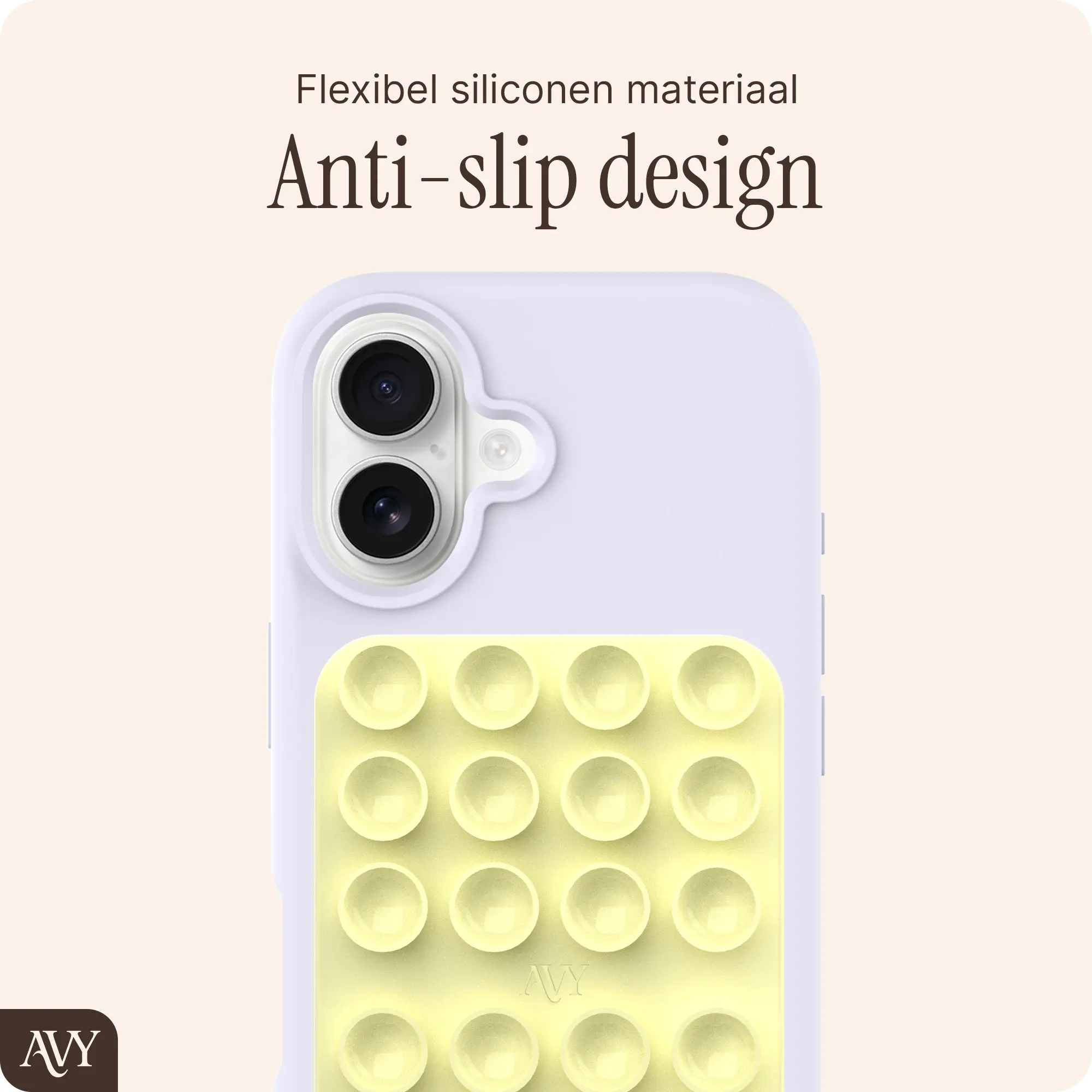AVY Liquid Silicone MagSafe Zuignap Telefoonsticker / Telefoonhouder Geel afbeelding 4