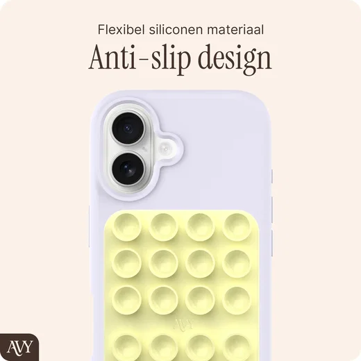 AVY Liquid Silicone MagSafe Zuignap Telefoonsticker / Telefoonhouder Geel afbeelding 4