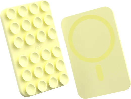AVY Liquid Silicone MagSafe Zuignap Telefoonsticker / Telefoonhouder Geel afbeelding 10