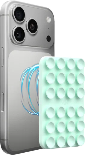 AVY Liquid Silicone MagSafe Zuignap Telefoonsticker / Telefoonhouder Matcha afbeelding 6