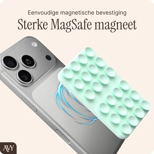 AVY Liquid Silicone MagSafe Zuignap Telefoonsticker / Telefoonhouder Matcha afbeelding 2