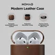 Nomad Modern Leather Apple AirPods 4 Hoesje Bruin afbeelding 3