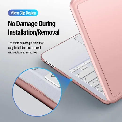 Dux Ducis LCGB MacBook Neo 13 Inch (2026) Hard Case Hoes Transparant Roze afbeelding 5