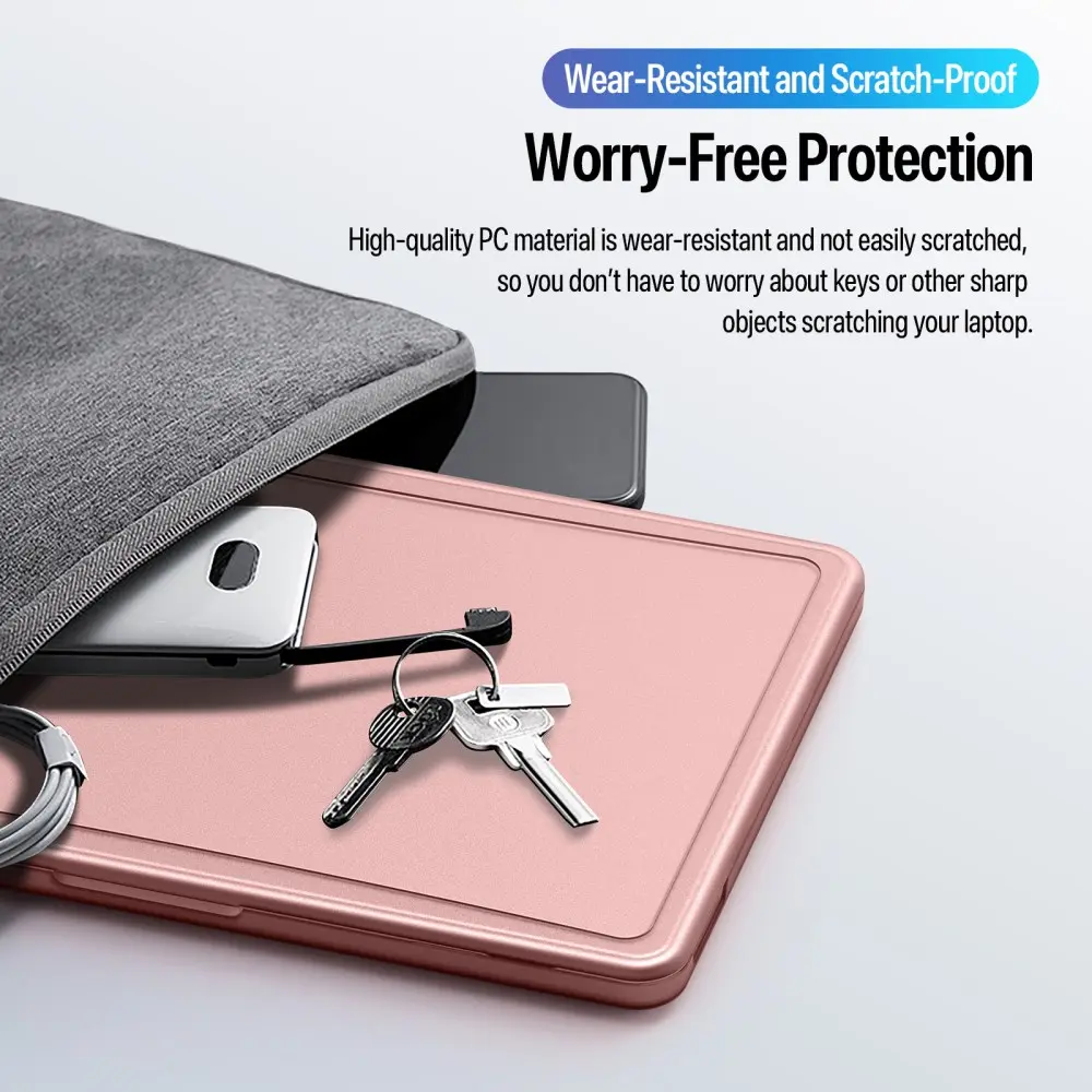 Dux Ducis LCGB MacBook Neo 13 Inch (2026) Hard Case Hoes Transparant Roze afbeelding 4