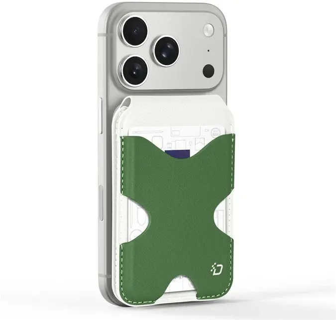 Dux Ducis Magnetische Wallet MagSafe Kaarthouder met Standaard 5 Pasjes Groen afbeelding 3