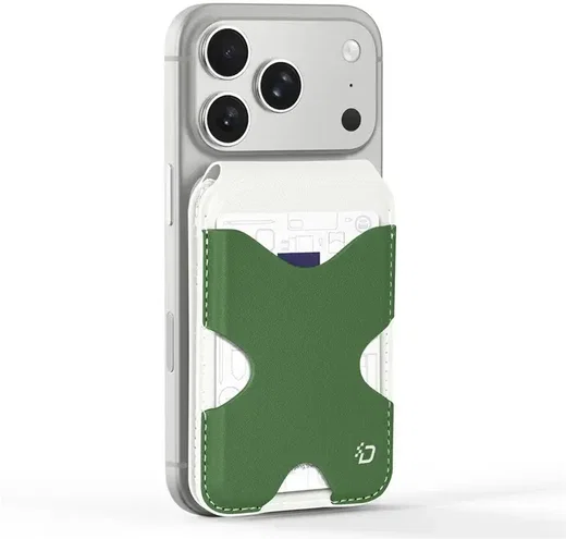 Dux Ducis Magnetische Wallet MagSafe Kaarthouder met Standaard 5 Pasjes Groen afbeelding 3