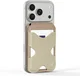 Dux Ducis Magnetische Wallet MagSafe Kaarthouder met Standaard 5 Pasjes Beige afbeelding 3