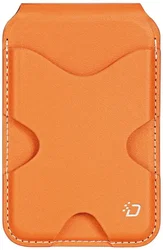 Dux Ducis Magnetische Wallet MagSafe Kaarthouder met Standaard 5 Pasjes Oranje afbeelding
