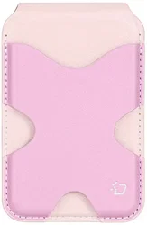 Dux Ducis Magnetische Wallet MagSafe Kaarthouder met Standaard 5 Pasjes Roze afbeelding
