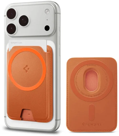 Spigen Valentinus MagFit+ MagSafe Kaarthouder voor Pasjes Oranje afbeelding 1