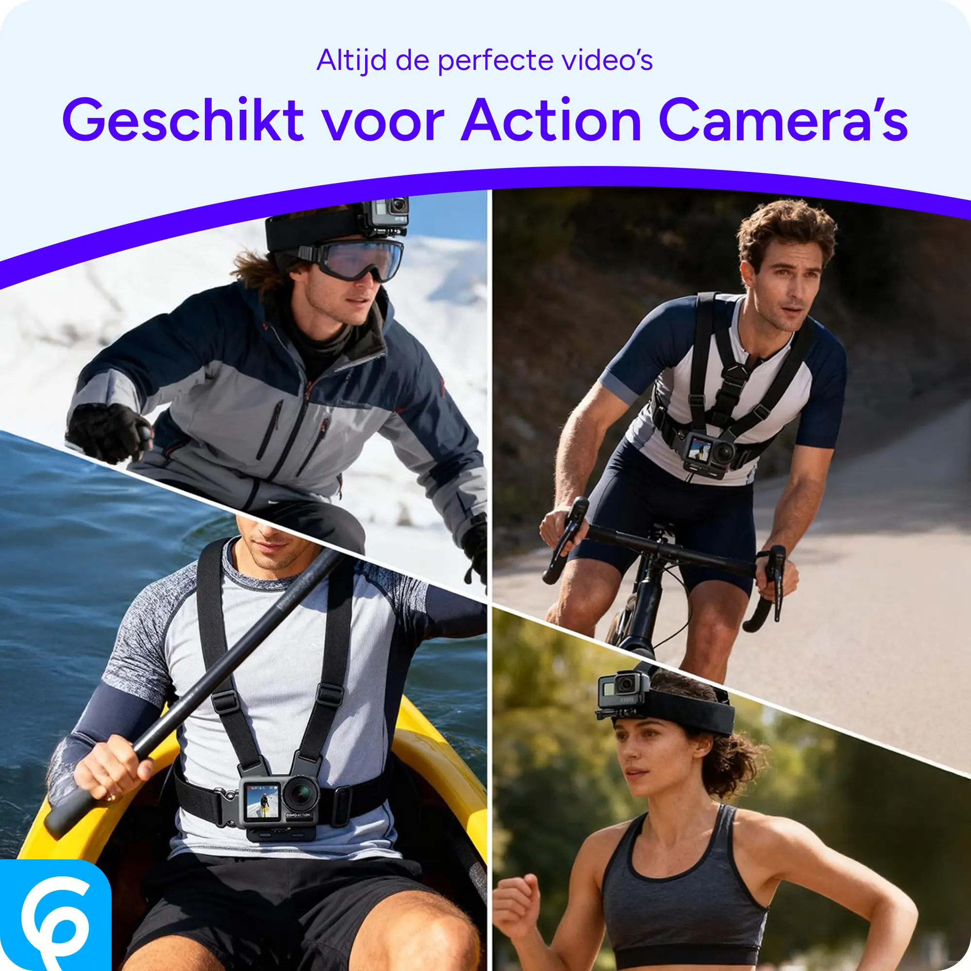SBG Borstriem En Hoofdband Houder Voor Telefoon En GoPro afbeelding 3