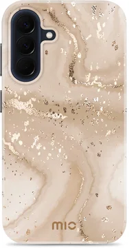 MIO MagSafe / Qi2 Samsung A57 Hoesje Hard Shell Back Cover Gold Marble