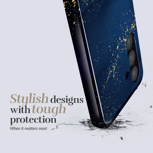 MIO MagSafe / Qi2 Samsung A57 Hoesje Hard Shell Back Cover Midnight Sparkle afbeelding 4