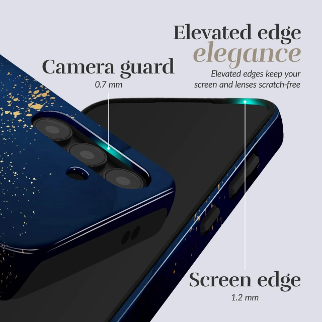 MIO MagSafe / Qi2 Samsung A57 Hoesje Hard Shell Back Cover Midnight Sparkle afbeelding 5