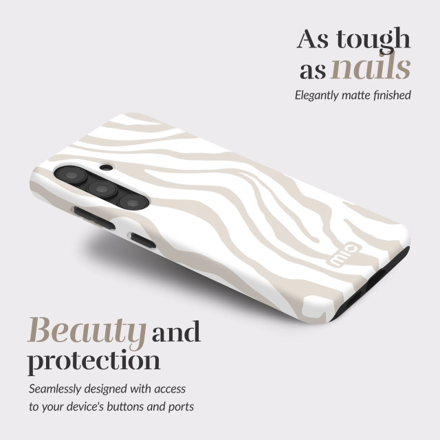 MIO MagSafe / Qi2 Samsung A57 Hoesje Hard Shell Back Cover Sandy Zebra afbeelding 2