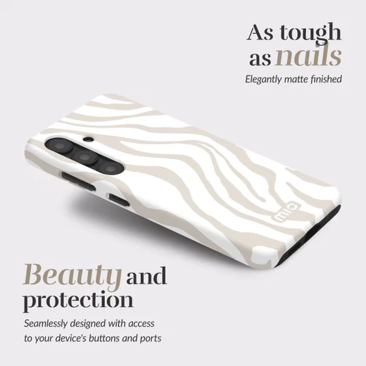 MIO MagSafe / Qi2 Samsung A57 Hoesje Hard Shell Back Cover Sandy Zebra afbeelding 2
