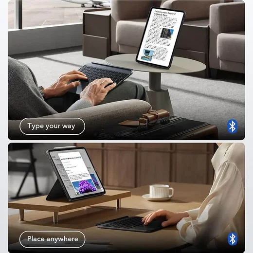 ESR Shift iPad 10.9 (2024) / iPad 11 (2025) Magnetische Toetsenbordhoes Grijs afbeelding 4