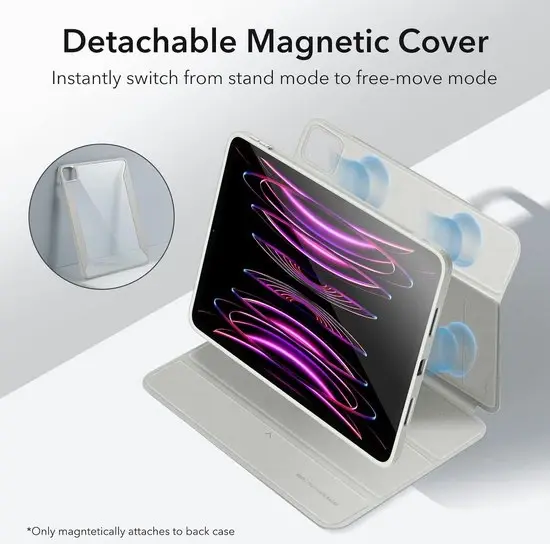 ESR Rebound Hybrid 360 iPad Pro 12.9 2021 / 2022 Hoes Afneembare Cover Wit afbeelding 6